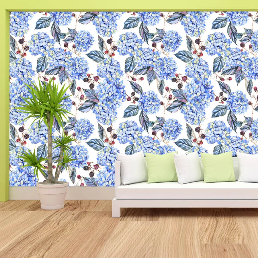 15+ Waterproof Girly Botanical Nature Flowers Deco Peel n Stick Wallpaper for Living Room Decoration Wall Art Papers Home Decor