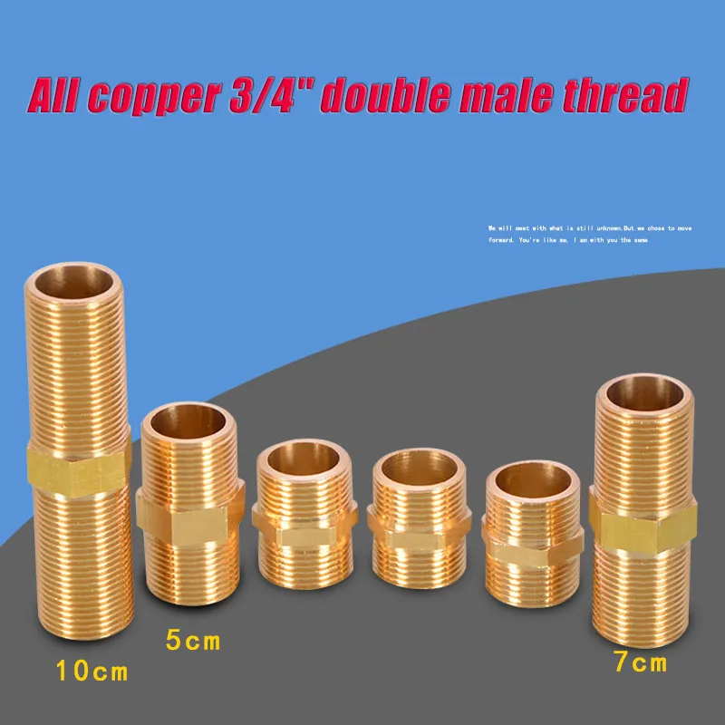 1-50pcs Copper Equal Diameter Double Outer External Thread 1/2