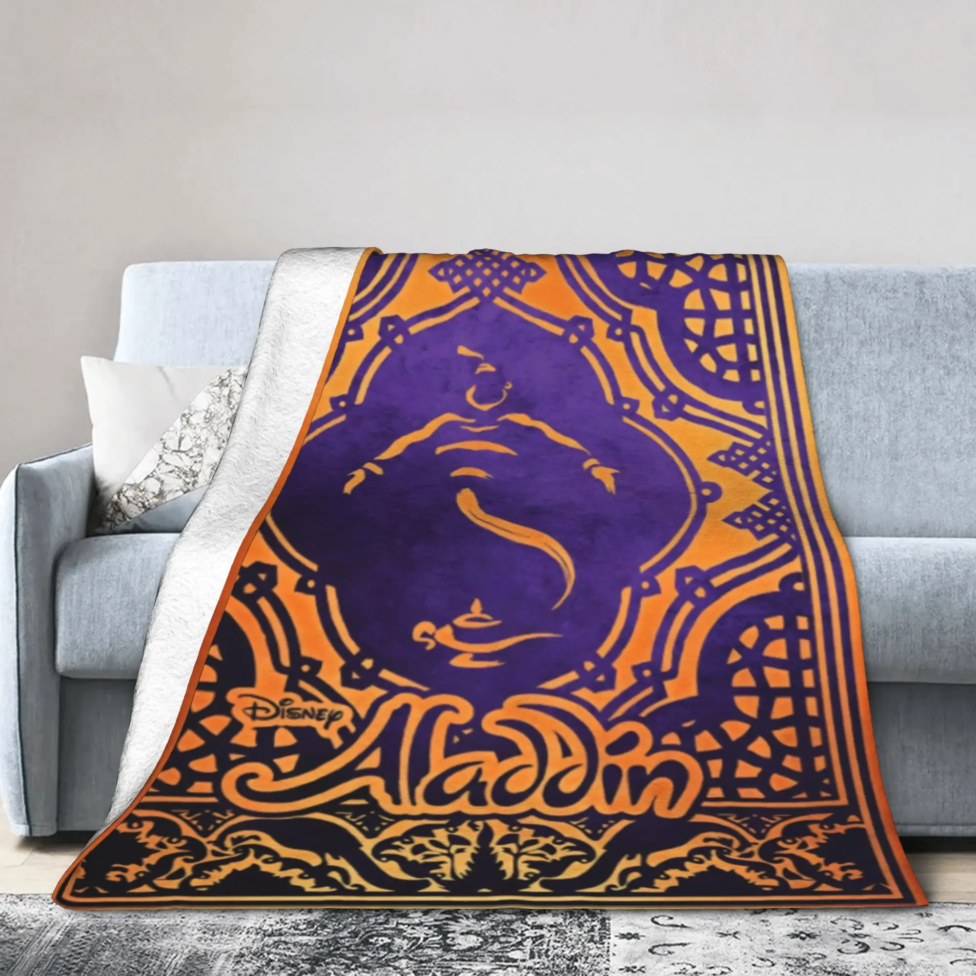 Comfortable Aladdins Magic Carpet  Blanket Merch Bed Decorative  Throw Blankets Lightweight Fleece for Travel