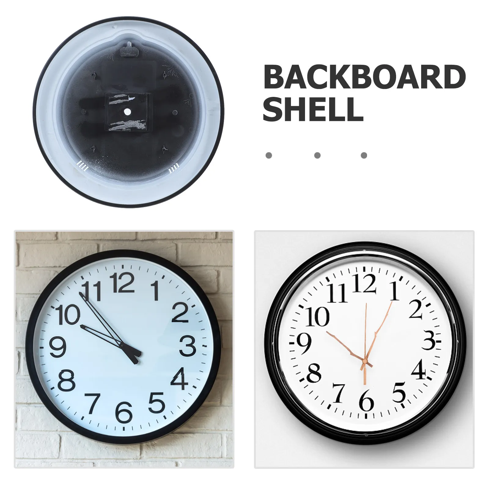 Wall Clock Back Cover 12 Narrow Edge Plastic Casing Replacement Clock DIY Part Repair Panel Housing Back Shell Mechanism