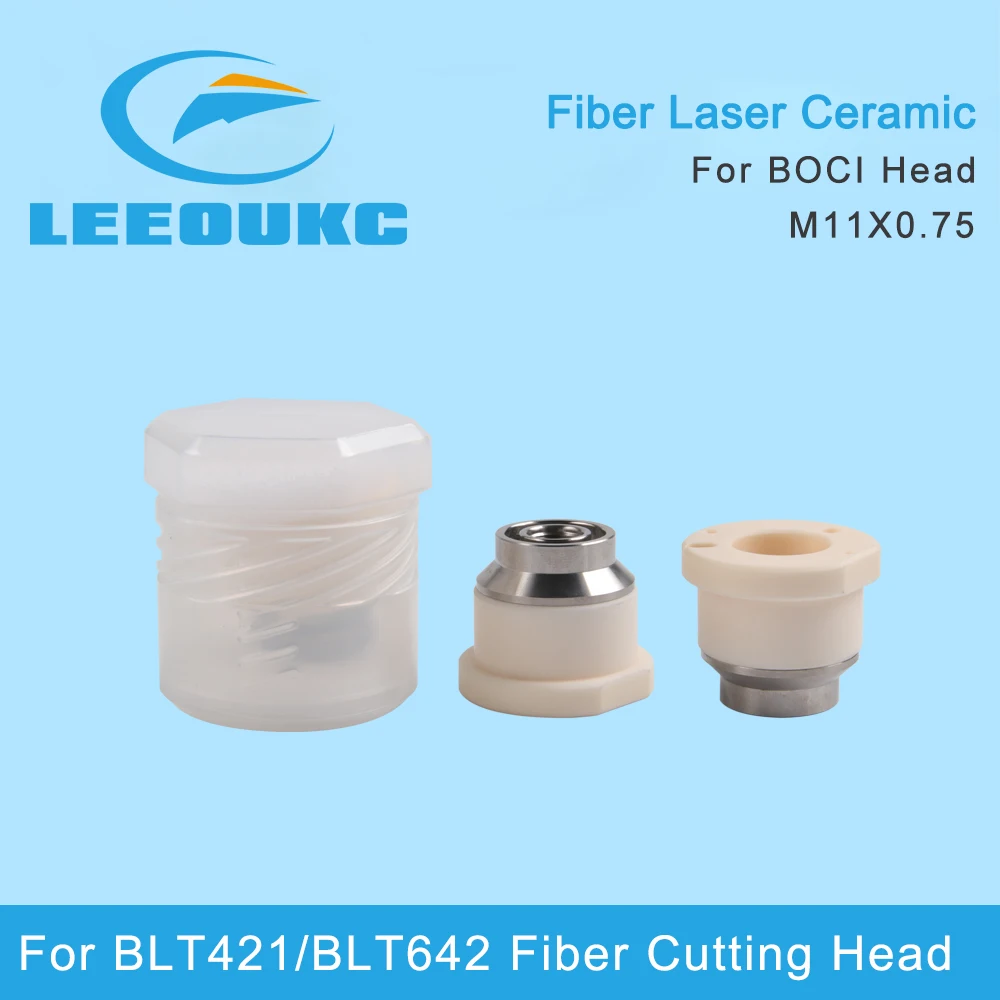 LEEOUKC  For BOCI Laser Ceramic Body Dia.41mm M11 Nozzle Holder Ring for High Power Fiber Cutting Head BLT420 BLT641