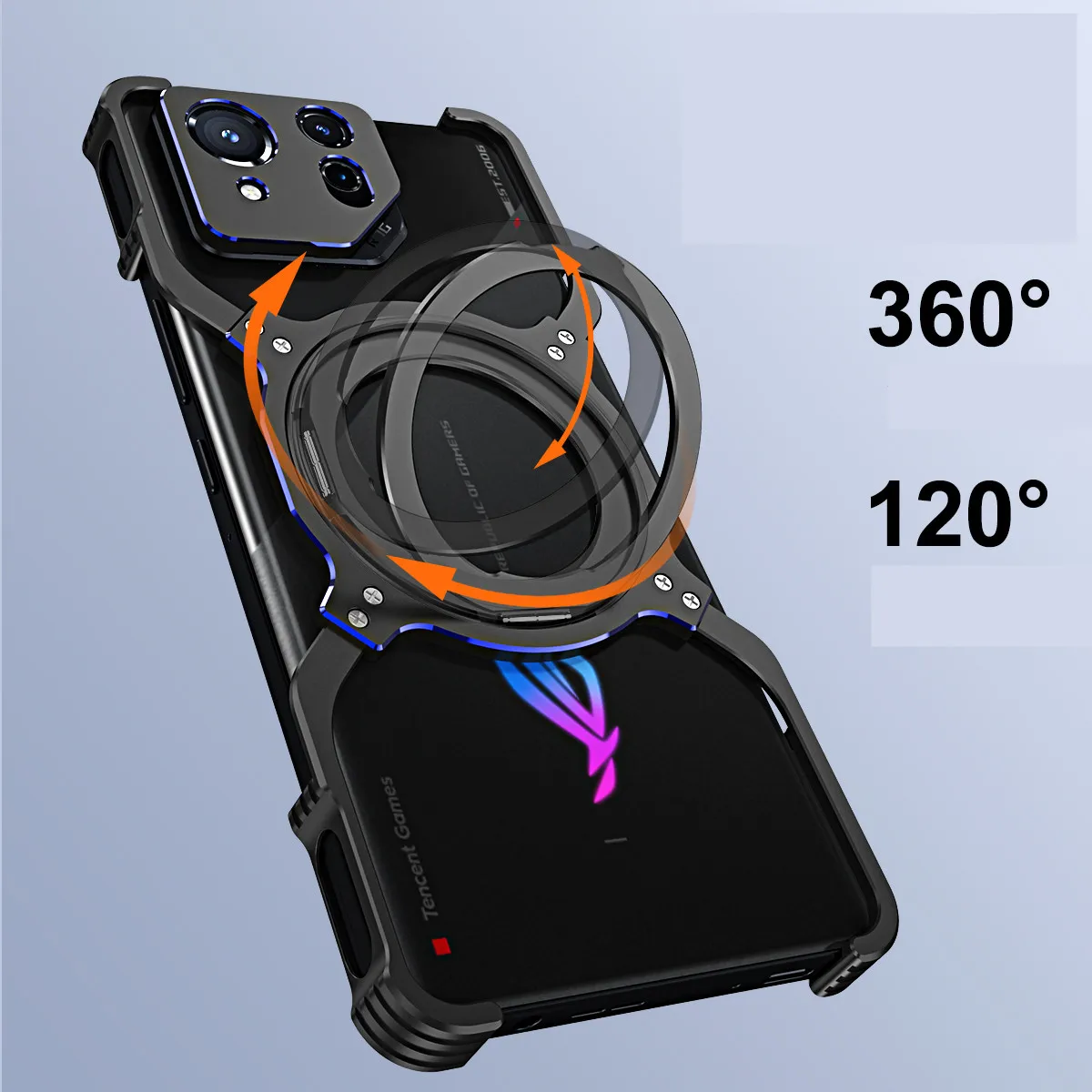 

Magnetic Aluminum Frameless Case For ASUS ROG Phone 9 pro ROG Phone 8 Pro Bracket Shell Metal Rimless Shockproof Cover