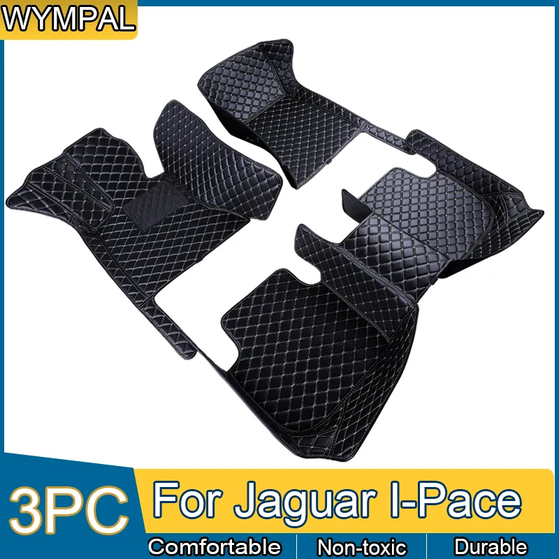 Car Floor Mats For Jaguar I-Pace IPACE I PACE 2018~2022 Carpet Leather Mat Anti Dirty Pad Cubre Pisos Para Autos Car Accessories