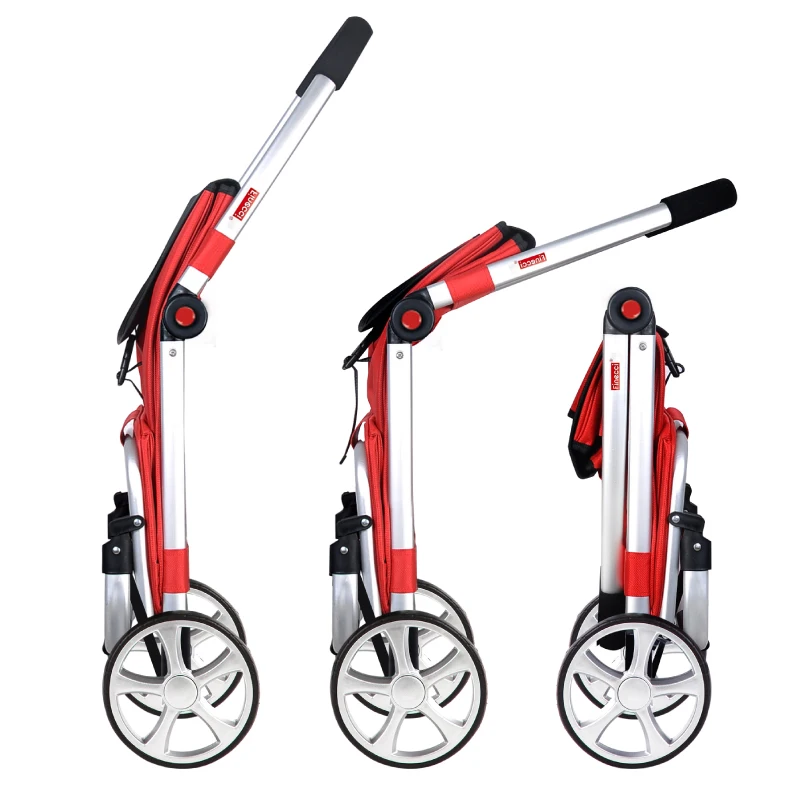 Shopping cart Small trolley Folding elderly shopping cart Climbing stairs trolley cart Light family hand trailer