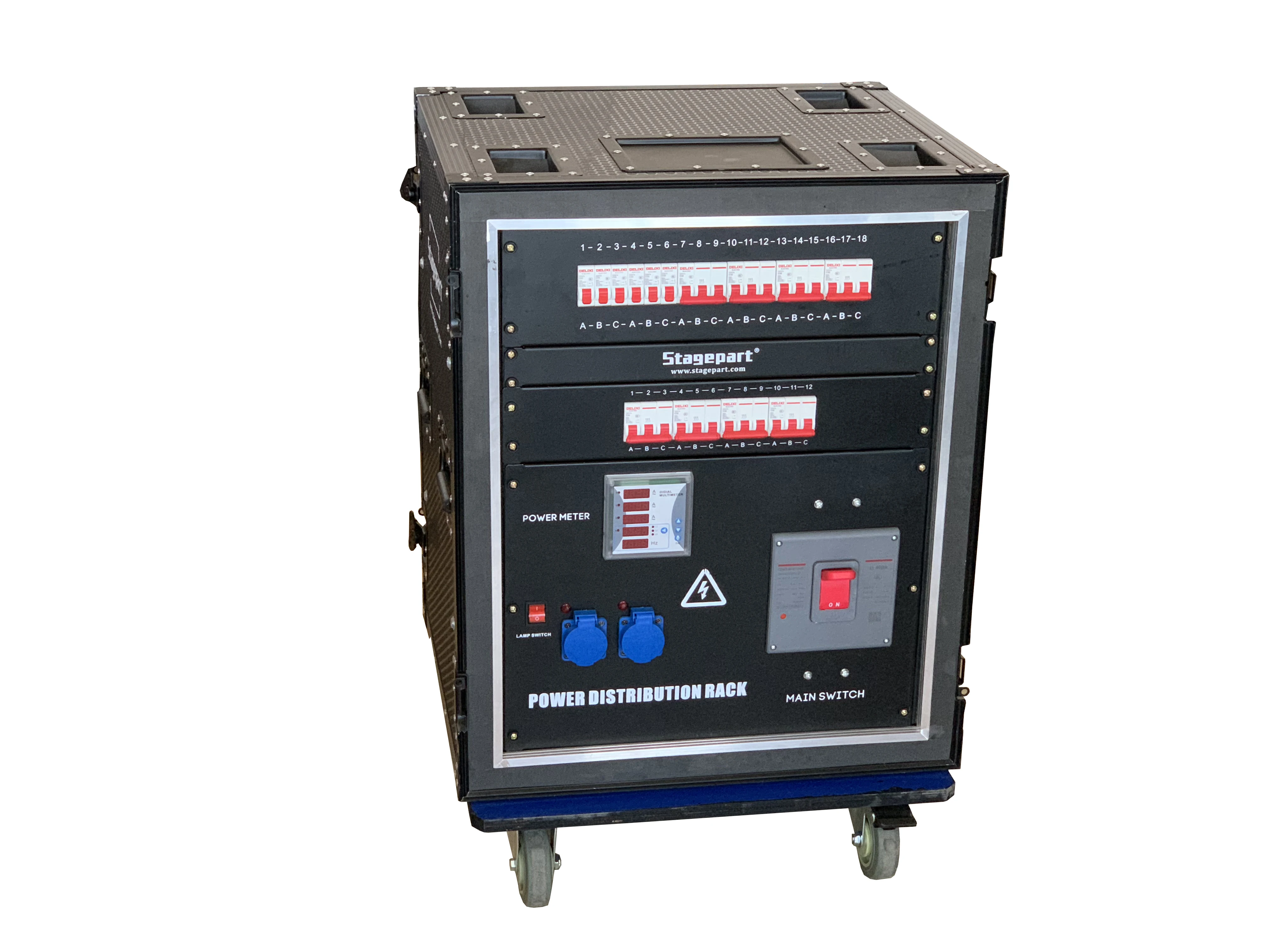 Professional Audio-Stage Power Equipment 5P 400A CEE Rack Power Distribution Box Con Multi-funtion Power Meter