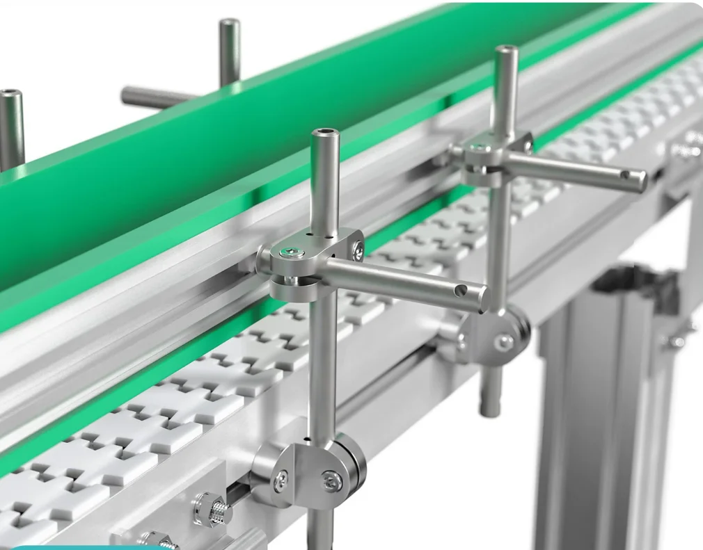 4PCS 304 stainless steel cross-fixed T-shaped clamp combination bracket, guardrail cross buckle conveyor line