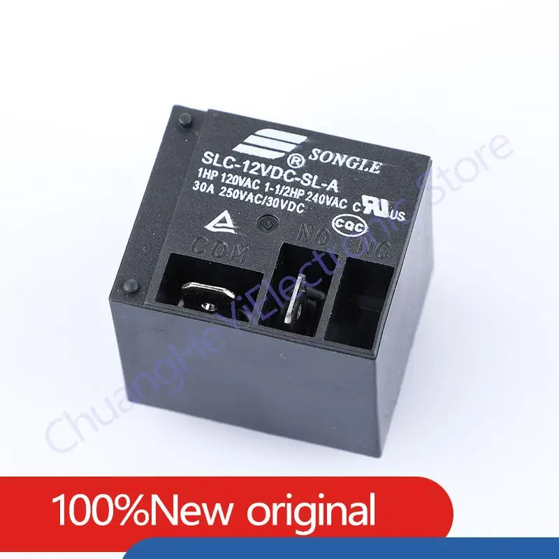 Original Relay T91 5V 12V 24V SLC-05VDC-SL-C SLC-12VDC-SL-C SLC-12VDC-SL-A Black Electrical PCB Power Relay 30A 250VAC 4PIN 5PIN