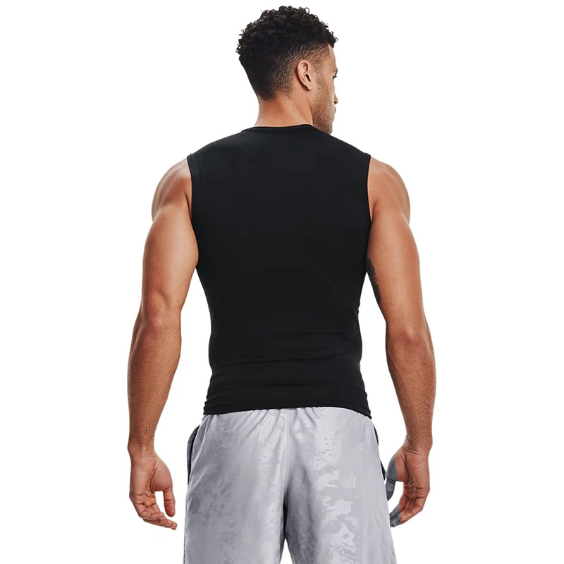 Compression Tank Top Men Gym Shirt Sleeveless Quick Dry Solid Sportswear Male Fitness Bodybuilding Vest Workout Muscle Top