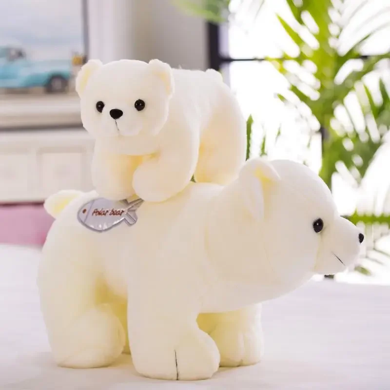 Plush Toy White Polar Bear Kawaii Cartoon Animal Stuffed Doll Girl Friend Birthday Gift Christmas Present Party Decor