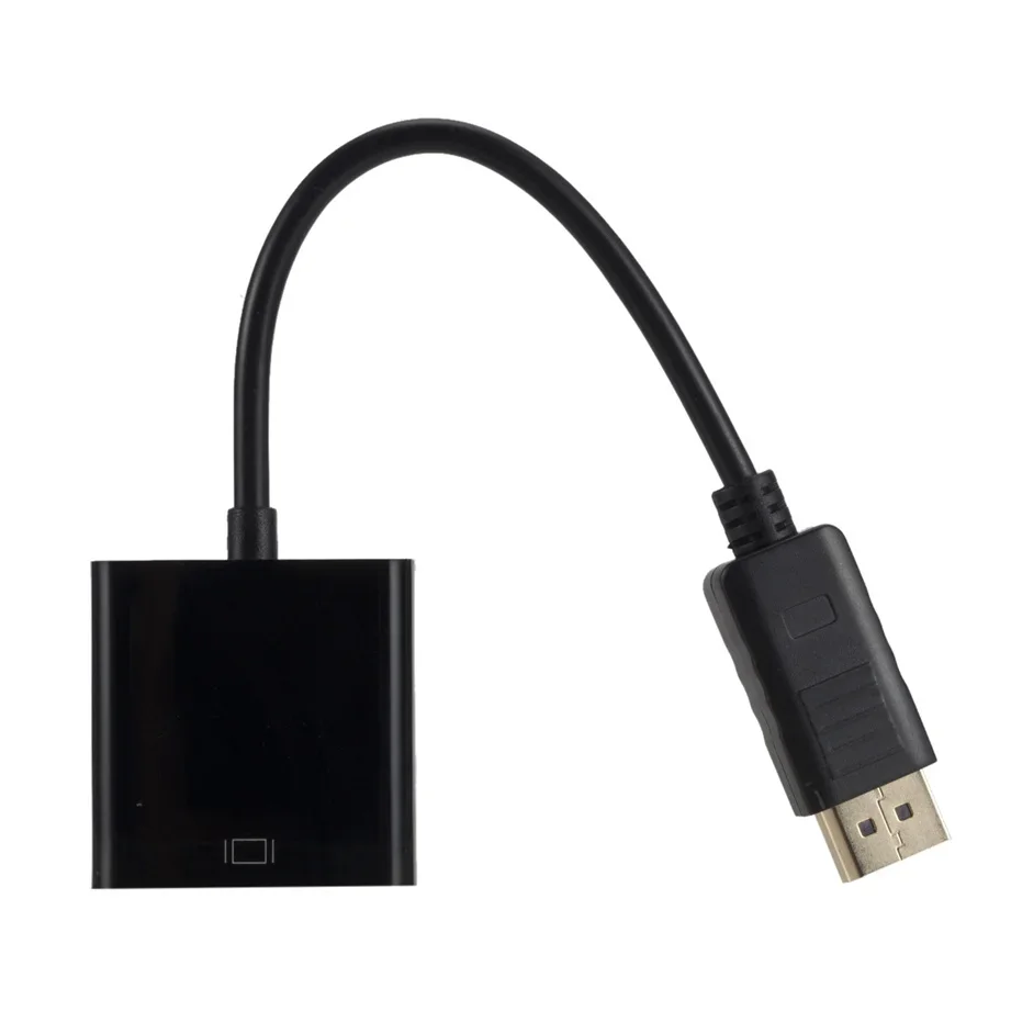 DisplayPort Display Port DP to VGA Adapter Cable Male to Female Converter for PC Computer Laptop HDTV Monitor Projector