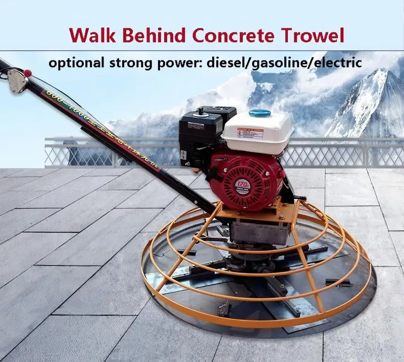 Hand Operated Concrete Finishing Equipment For Round Corner Polishing In Road Construction Projects