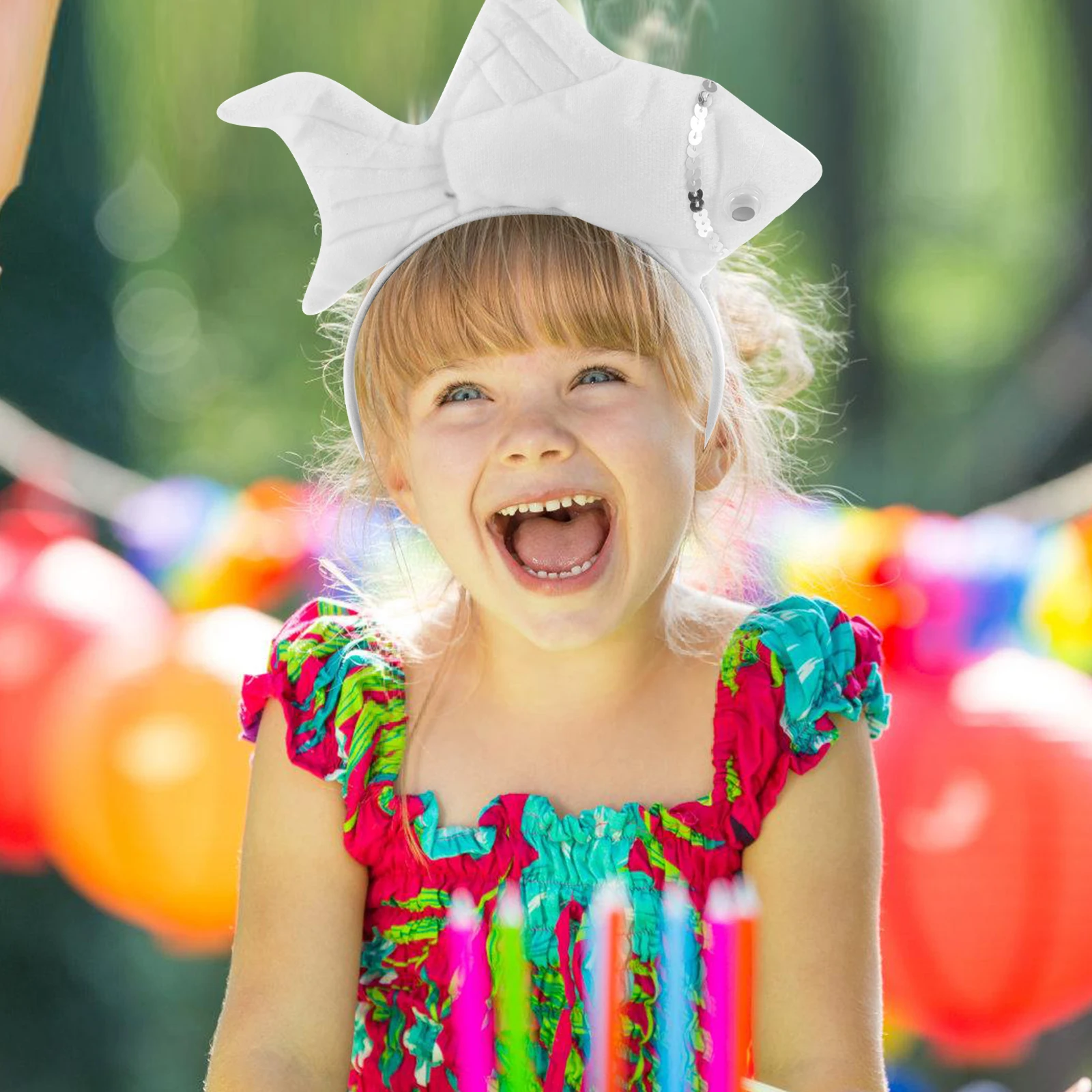 

Goldfish Tiara Headband Animals Hairbands Cosplay Headdress Fabric Shaped Cartoon Costumes Child Beach Party