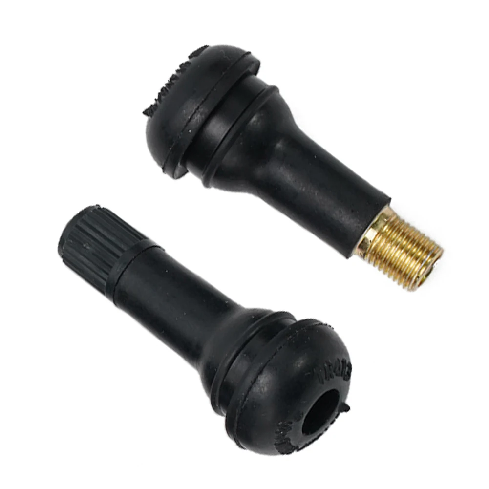 Rubber Nozzl TR 413 Rubber Valve Tubeless Nozzle with Valve Core and Aluminum Alloy Stem Set of 4 for All Types of Tires