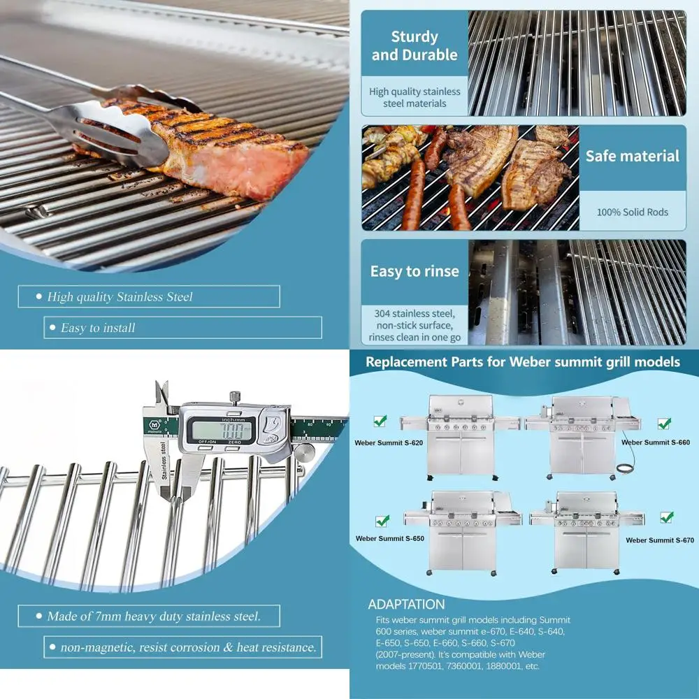 

Набор из 3 сменных решеток из нержавеющей стали 19.2 для газовых грилей серии 600 (2007 г. – настоящее время)