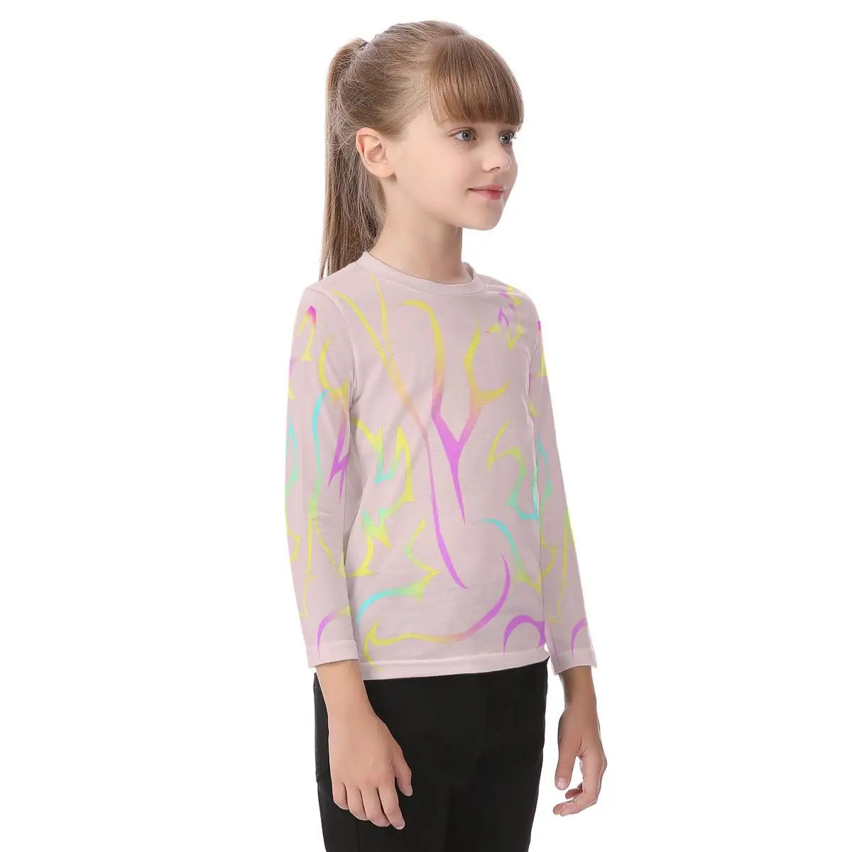 [زي الهالوين] تي شيرت بأكمام طويلة وشم الشيطان على الطراز الكوري للأطفال |   لعب الأدوار العصرية K-POP |   للارتداء اليومي والحفلات