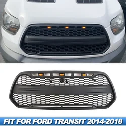 Fit for the 2014-2021 Ford Transit The front grille Upper bumper with LED lights is suitable  European version grille