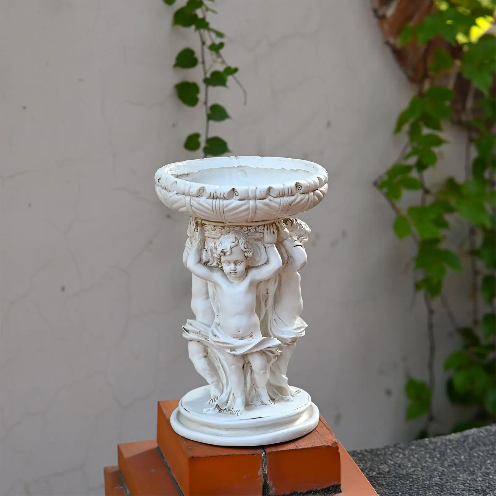 

Flower Pot Resin Retro Decor Angel Statue Container Vintage Planter Pot Garden Statues for Outdoor Yard Patio Garden Porch