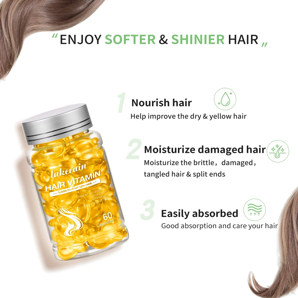 6 زجاجات فيتامين زيت مجموعة العناية بالشعر مصل مغذي إصلاح جوهر التغذية التالفة تحسين تقسيم الشعر زيت الأركان العناية بالشعر #2