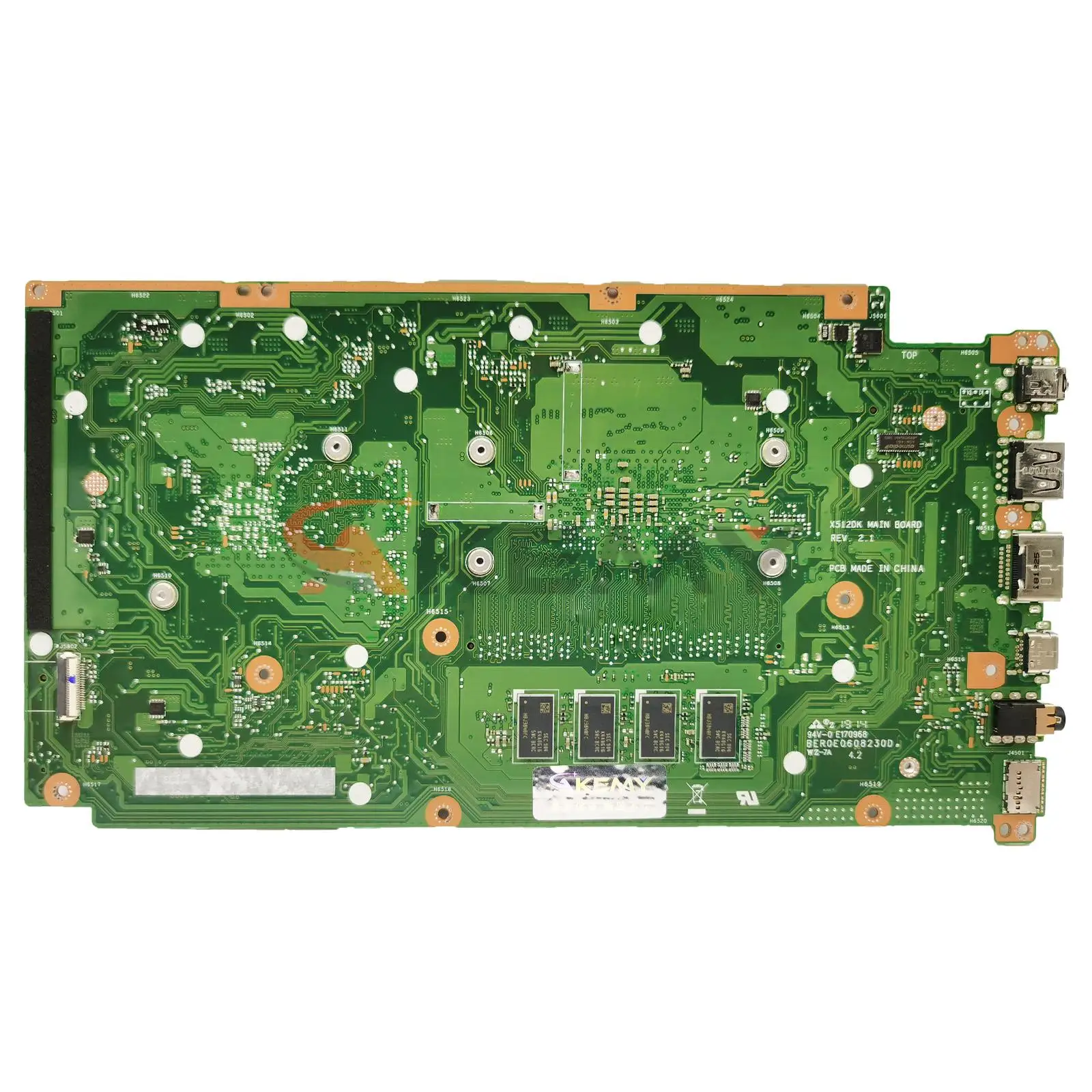 Imagem -03 - Placa-mãe Portátil Akemy Placa-mãe para Asus X512dau A512da A512dk M5050da S512da X712da X712dk 4gb de Ram Amd r3 r5 Cpu r7