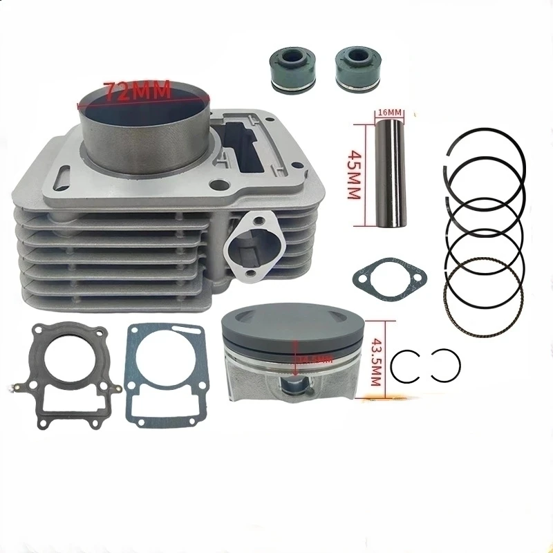 

72MM Big Bore Motorcycle Cylinder Kit With Piston And Pin Cylinder Diameter 72mm For RATO VORTX250 RT250 RBT250 RW172FMM