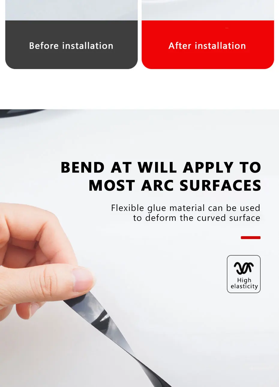 SEAMETAL Auto Türgriff Schüssel Schutz Aufkleber Anti-scratch Auto Türgriff Anti-kollision Vinyl Auto Schüssel Schutz Streifen – Detail 5
