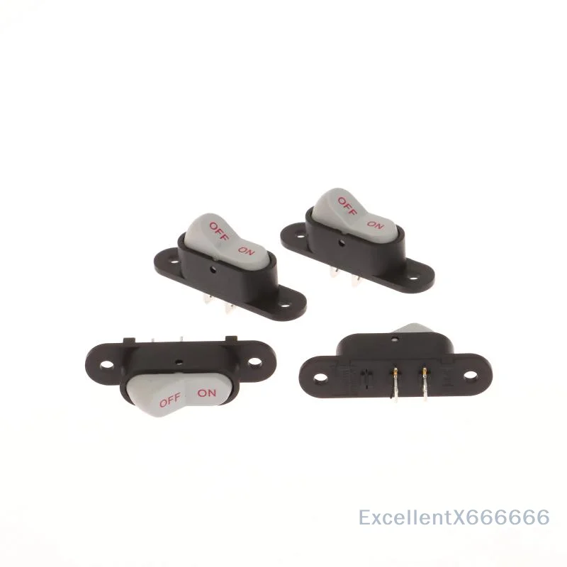 

1/5PCS White Boat Button 2 Pin Home Start Light Switch Pack ON/OFF 6A AC 250V 125V 10A Electric Wok Light Switch