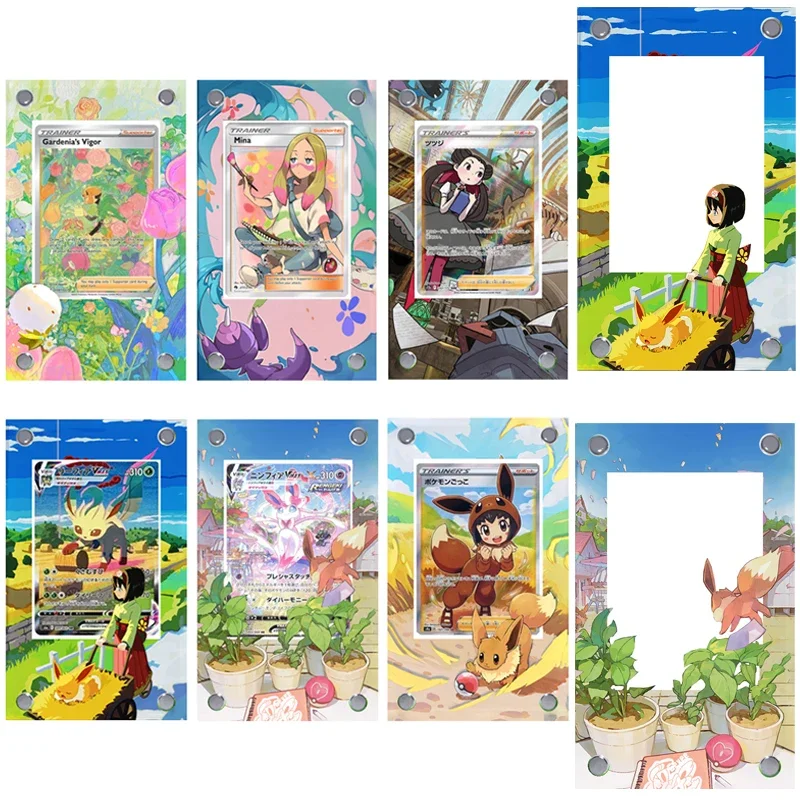 Pokemon Ptcg Leafeon Sylveon S12A Roxanne акриловая карта кирпич расширенная картина застрявший кирпич аниме коллекция витрина для карточек