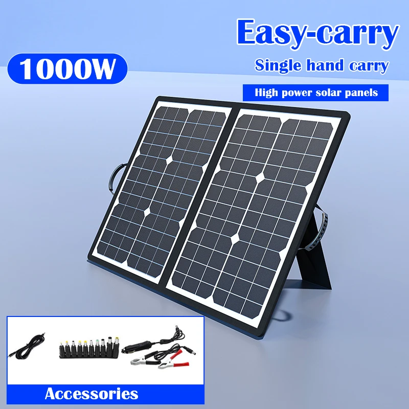 600W Solar Panel Kit Complete Camping Foldable Solar Power Station MPPT Portable Generator Charger 18V for Car Boat Caravan Camp