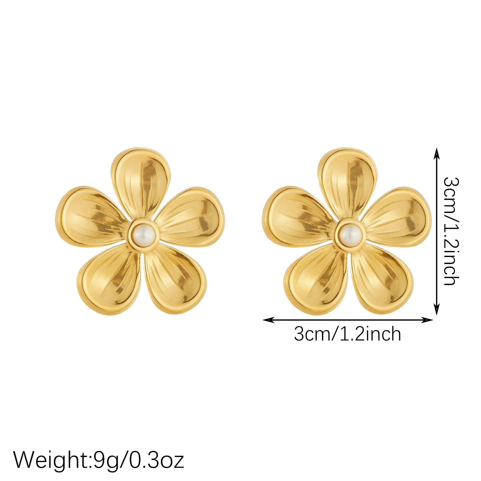 XIYANIKE 316L StainlessSteel Flower Hypoallergenic Earring Waterproof and High-Quality Fashion Jewelry Gift Party for Women Girl