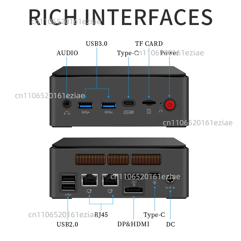 Mini Pc N100 N95 I7 Cheap Computer Wifi  Embedded Fanless Desktop Linux Ai Win 10 windows 11 Gaming Mini Pc view 4