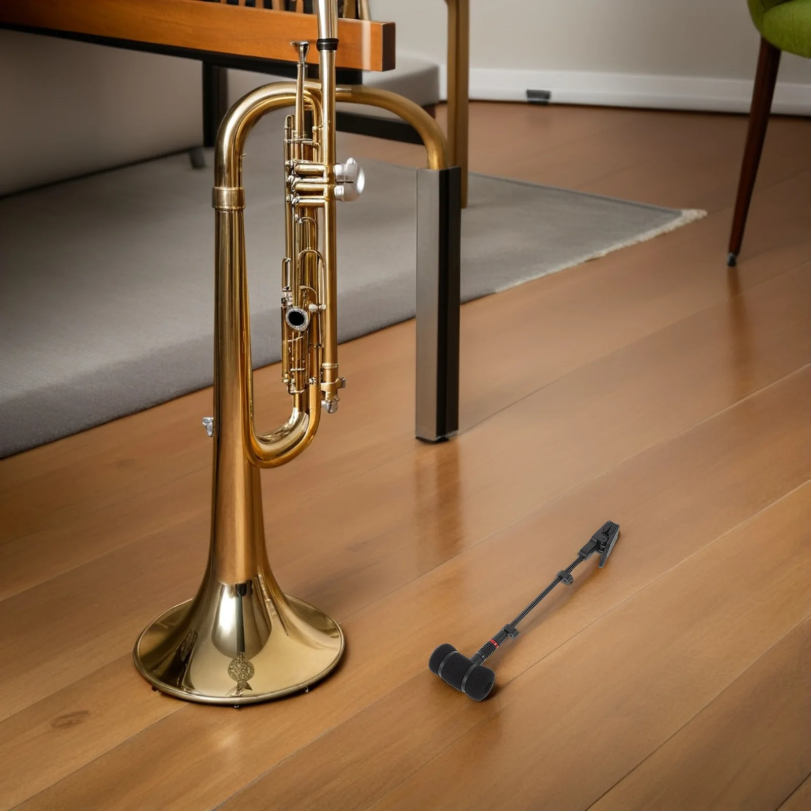 

Saxophone Wireless Mic Clip Adjustable Microphone Holder Clamp Stable Portable Instrument Mount Microphone Clamp