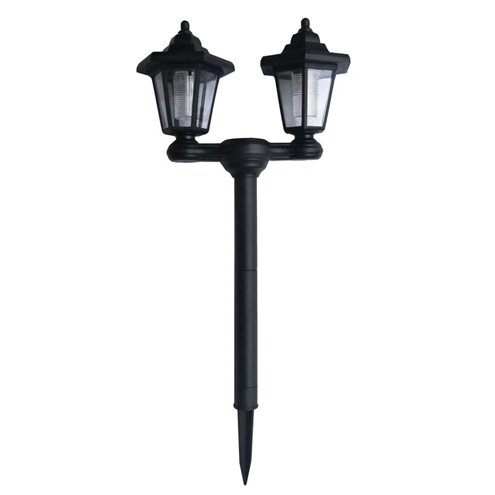 

1pc Solar Lawn Plug Lights Outdoor Ground Waterproof Lighting IP65 Patio Yard Decor Dual Head Solar Lamp for Garden Pathway