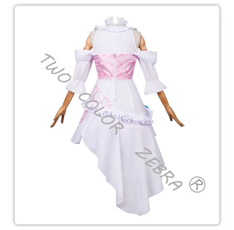 Momoi Airi Hanazono Ichika Cosplay Costume Pink & White Frilled Dresses with Bows & Bells Set for Idol Stage Performance Dress - view 5