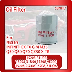 15208-31U0B 15208-31U00 15208-9E000  15208-2GJ0A 15208-31UOA Oil Filter for Nissan INFINITI EX FX G M M35 Q50 Q60 Q70 QX50 X-TR