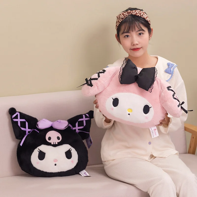 

Original Kuromi My Melody Plush Toy Lovely Japanese Style Stuffed Anime Throw Pillow Back Cushion For Bed Sofa Xmas Gifts Girl