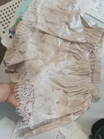 Y2k Coquette Lounge Slip Pyjama Short Français Culotte Femmes Satin Soie Short Vintage Dentelle Garniture Mini Micro Short Bas 1