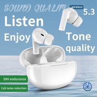 J20 White Bluetooth Earphones TWS Touch Control HiFi Wireless Headphone Mic Noise Reduction Earbuds Waterproof Game Motion