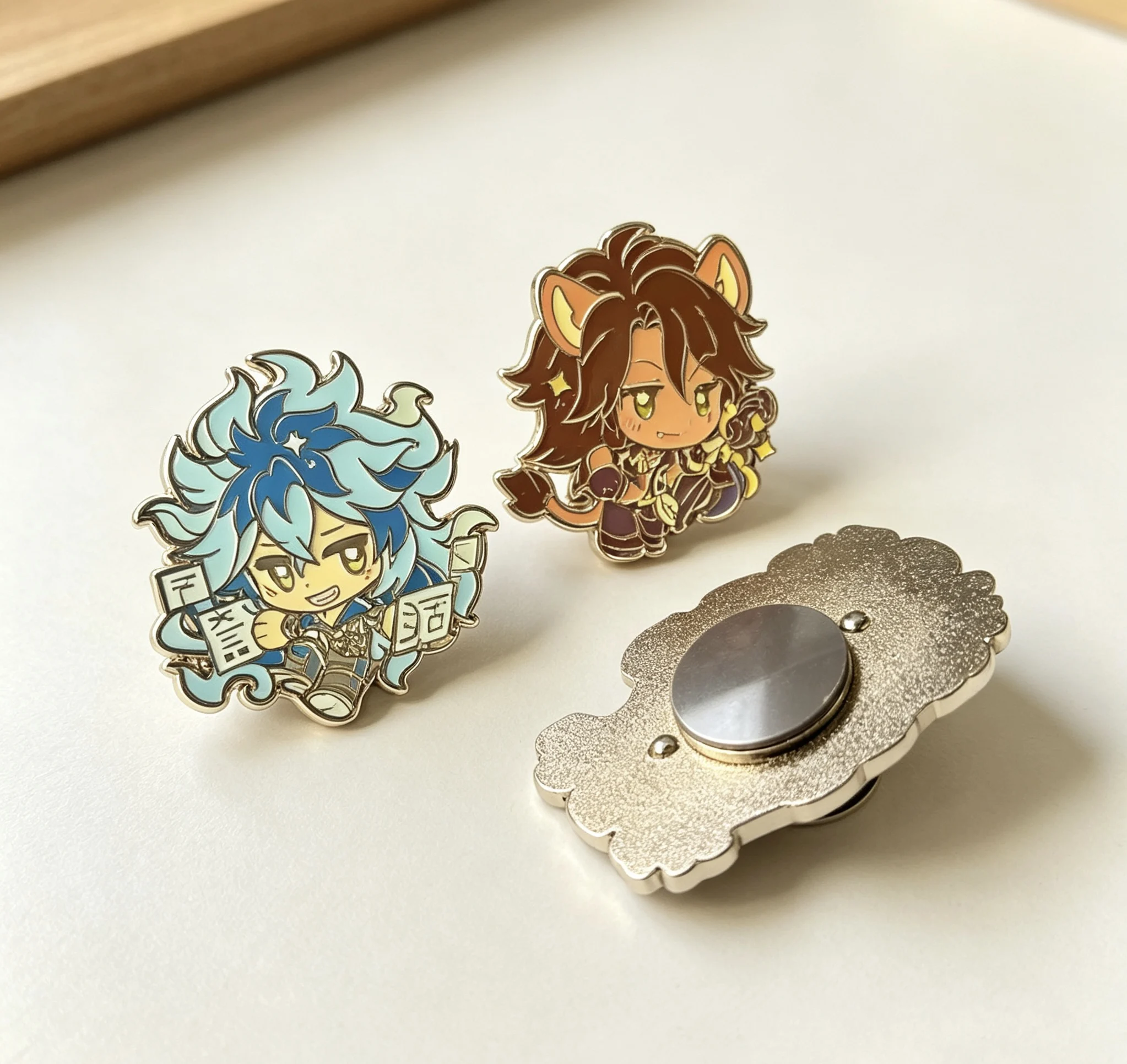 Cute Anime Chibi Metal Enamel Fridge Magnet Cartoon Character Refrigerator Magnet Decor