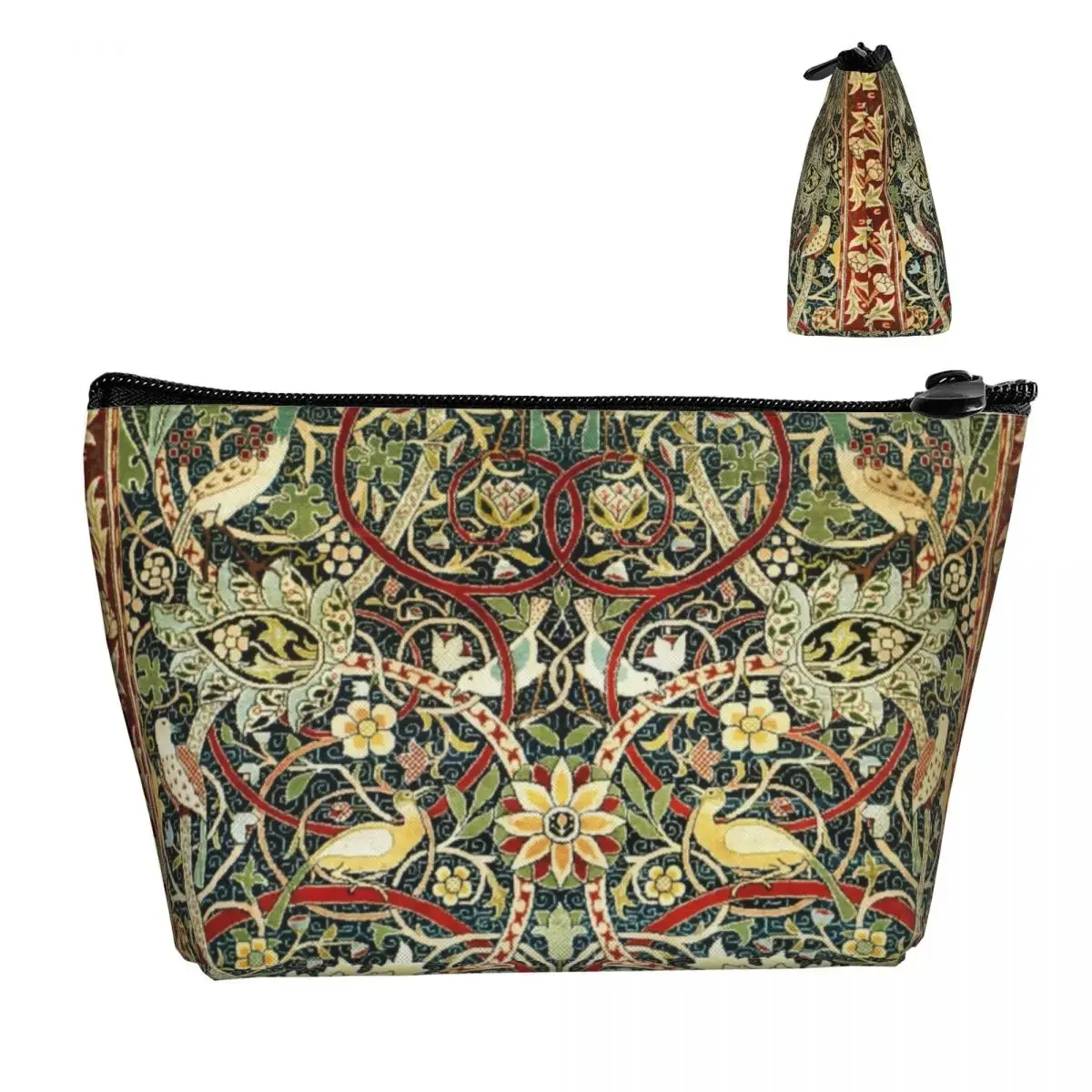 Fashion William Morris Bullerswood Antique Rug Print Travel Toiletry Bag Women Makeup Cosmetic Organizer Beauty Storage Dopp Kit