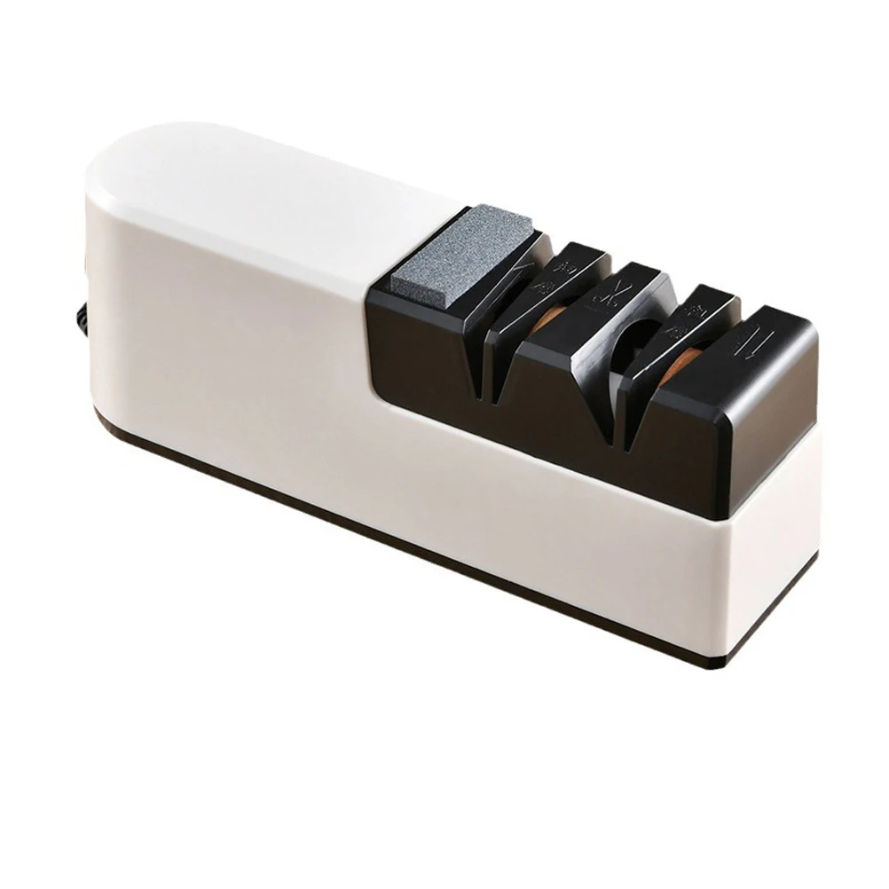 

Electric Knife Sharpener Sharpening Tool for Kitchen Gadgets Abs Cutlery Scissors Household Desktop