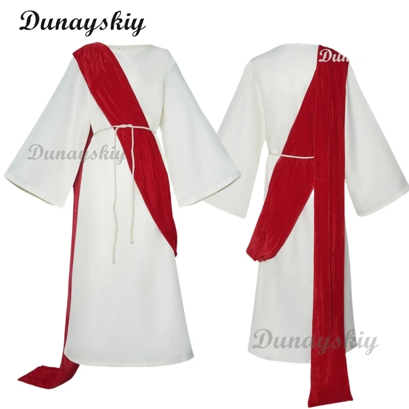

Roman Priest Monk Jesus Christ Halloween Anicent Greek Costume Adult Religion Nun Toga Gown Robe Catholic Outfit For Men