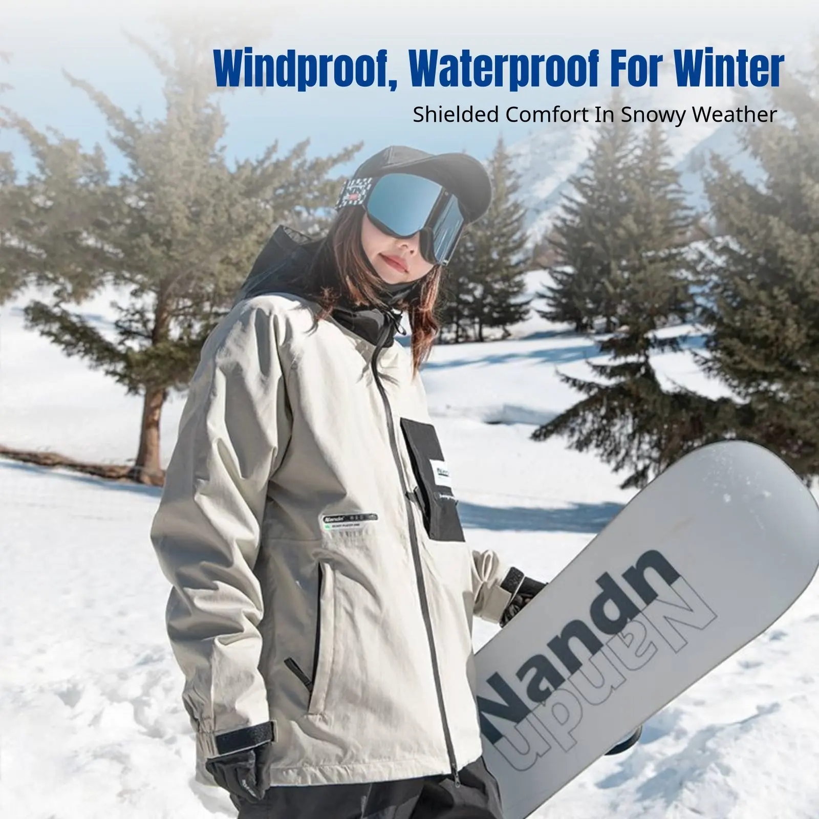 

Куртка для катания на лыжах, ветрозащитная, водонепроницаемая, с покрытием Powder Coat, унисекс, в японском стиле, для сноуборда, зимняя верхняя одежда для активного отдыха