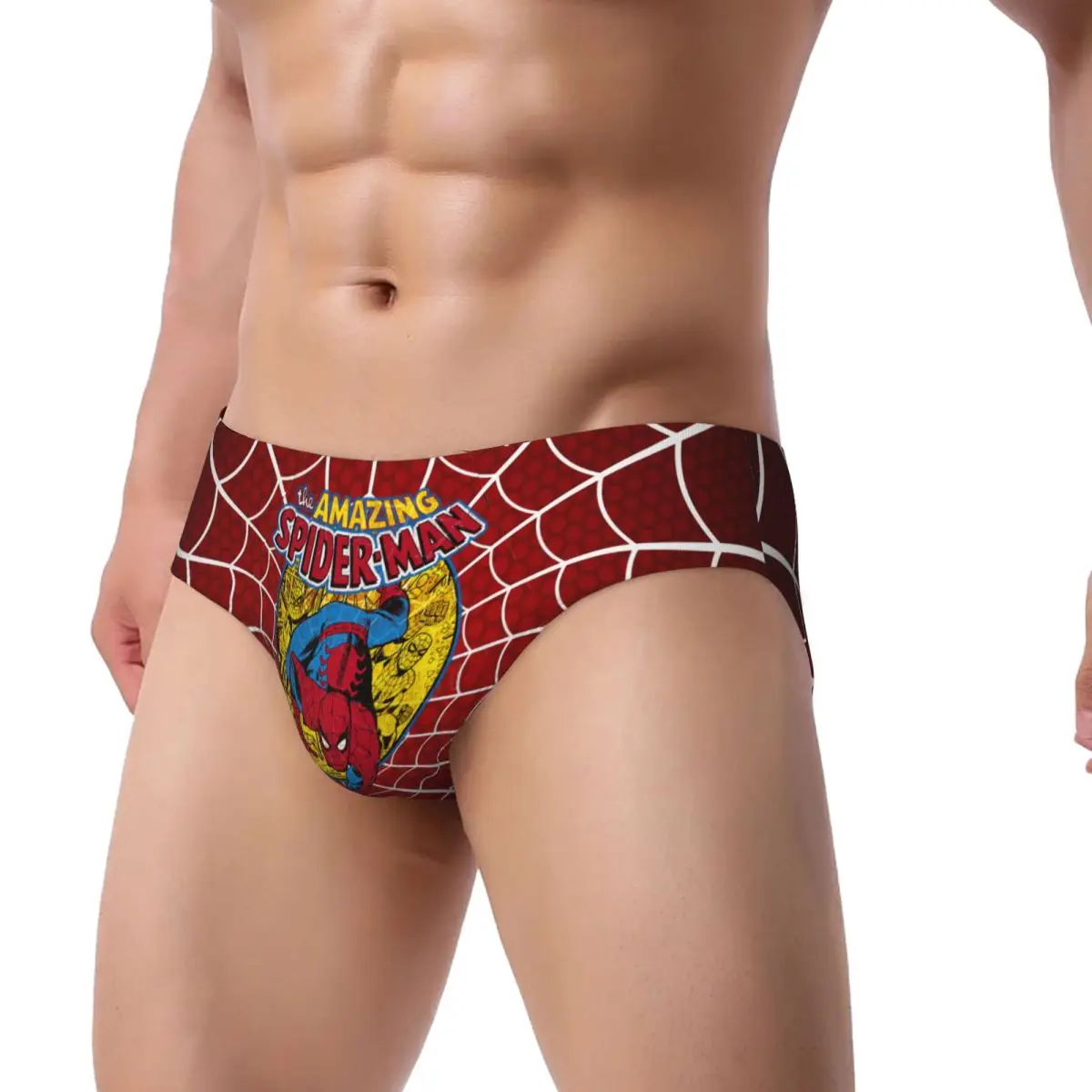 Custom Men The Amazing Spider-Man Men Brief Panties Male Stretch Underwear Underpants