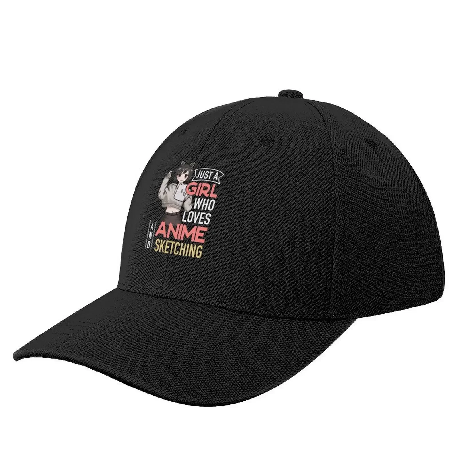 

Just A Girl Who Loves Anime And Sketching Drawing For Women Girls Baseball Cap Luxury Cap cute Gentleman Hat Women Caps Men's