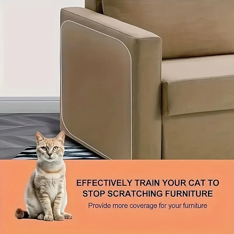 5/10pcs Clear Cat Scratch Protective Tape,PVC Furniture Guards for Sofas,Scratch Training Aid for Cats, Cat Furniture Protector