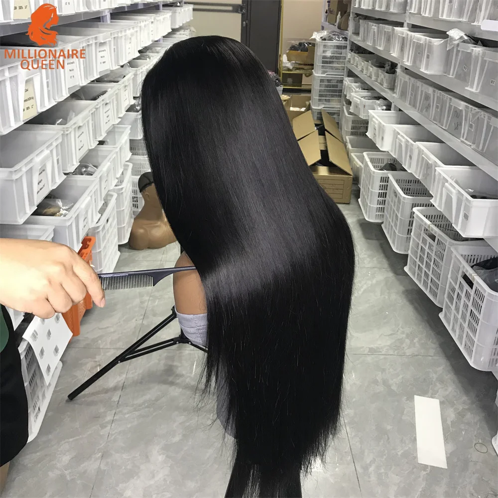 Millionaire Queen Real HD кружевной фронтальный парик человеческие волосы бесклеевые парики для женщин предварительно выщипанные Remy прямой кружевной фронтальный парик