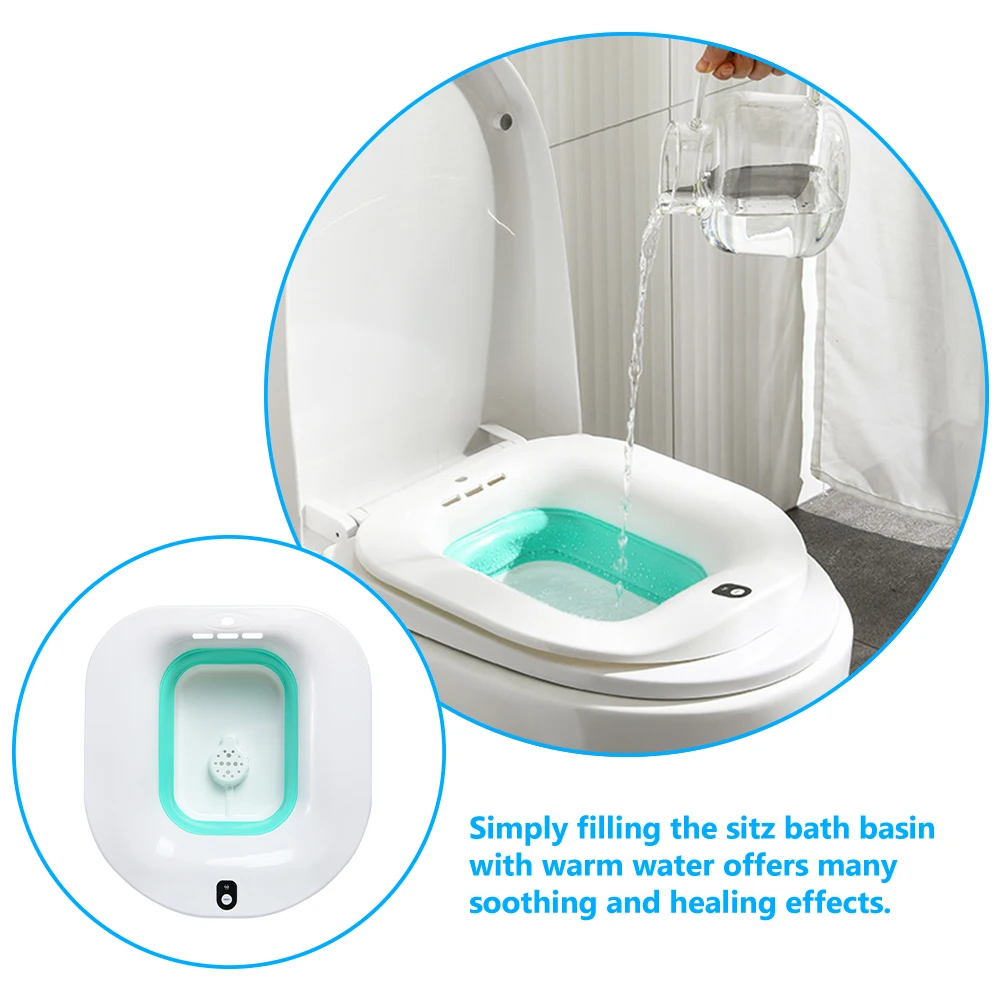 

Electric Sitz Bath Basin for Pregnant Women Elderly Hemorrhoids PP Material Postpartum Care Tub Foldable Design Wide Edges Safe