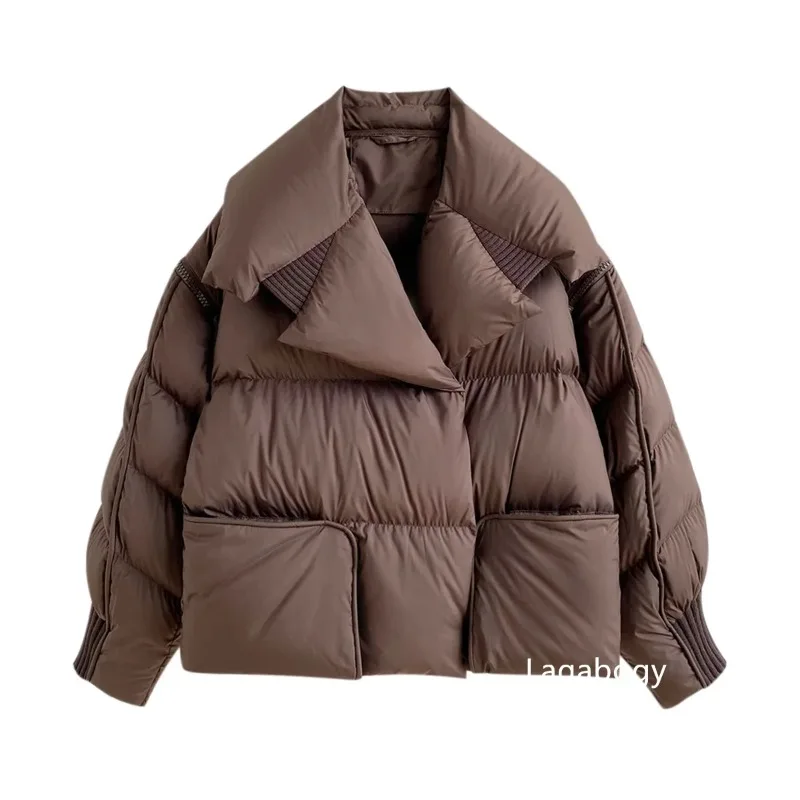 2025 Winter Puffer Jas Vrouwen Korte 90% Witte Eend Down Jas Vrouwelijke Streetwear Warme Parka Afneembare Mouwen Uitloper