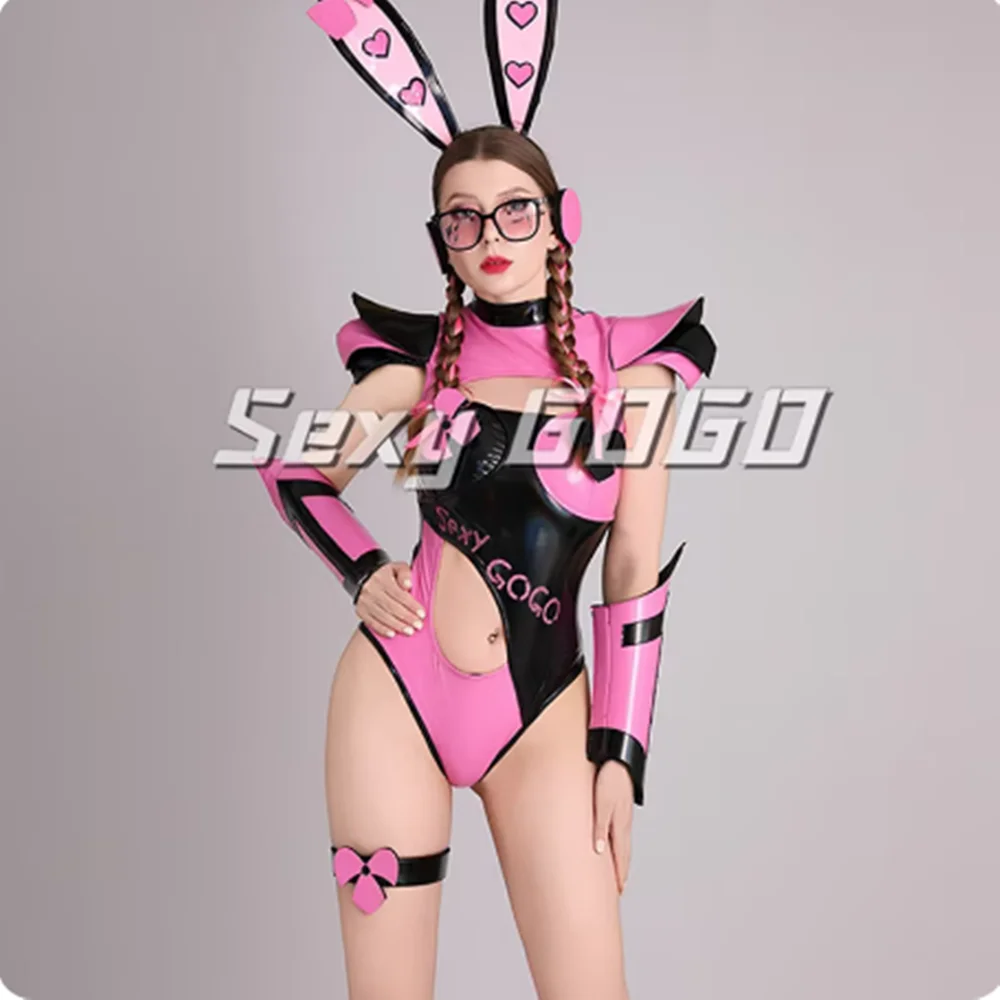 

Woman Gogo Ds Dancer Clothing Pink Drag Queen Outfit Nightclub Bar Party Show Performance Clothes Carnival Festival Wear Female