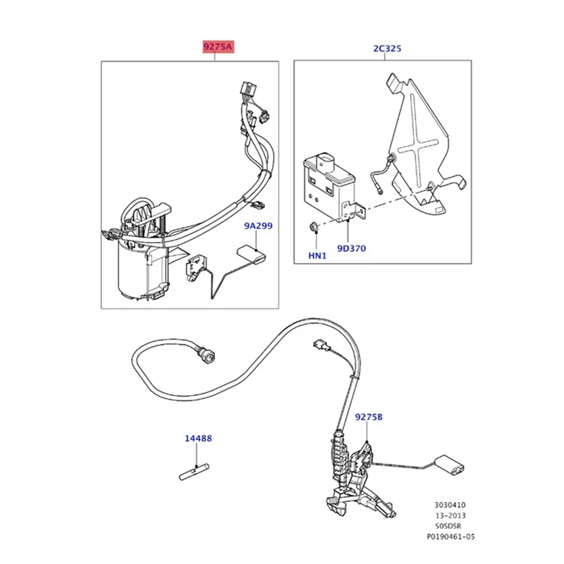 

LR018276 Fuel Pump Assembly Transmitter Fuel Pump Assembly Automotive Parts For Range Rover Executive 5.0 2010-2012 LR011090
